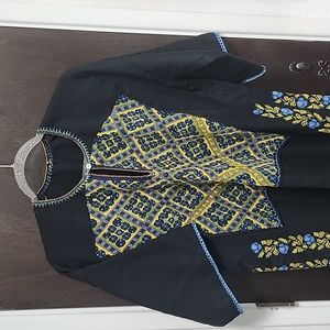 Vintage Bedouin Embroidered Dress XL